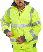 Hi vis waterproof super bomber jacket vi viz class 3 en471 - bd75