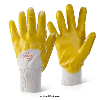Beeswift nitrile knit wrist part coated lightweight safety glove (pack of 100) - nkwpclw
