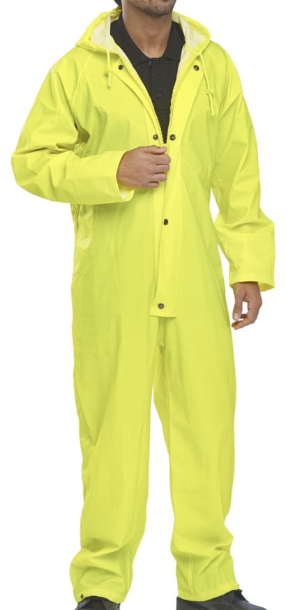 Beeswift nylon budget waterproof coverall one piece rain suit - nbdc