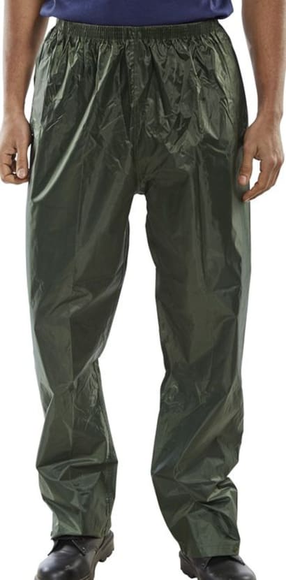 Beeswift nylon lightweight waterproof budget work over trousers - nbdt