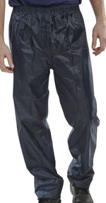 Beeswift nylon lightweight waterproof budget work over trousers - nbdt