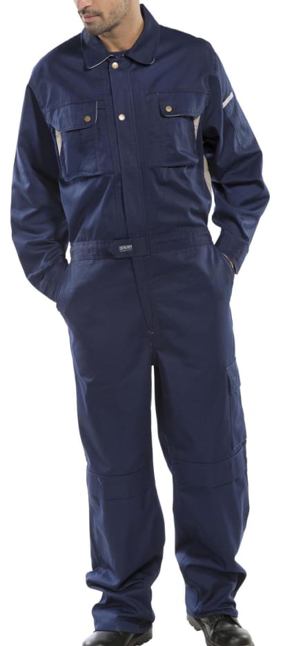 Premium hardwearing coverall-boiler suit-overall with kneepad pockets - cpc-beeswift