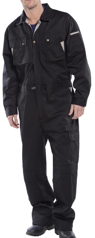 Premium hardwearing coverall-boiler suit-overall with kneepad pockets - cpc-beeswift