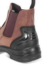 Safety dealer boot brown s3 steel toe and midsole pull on work boots- ctf42