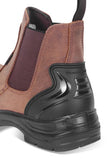 Safety dealer boot brown s3 steel toe and midsole pull on work boots- ctf42