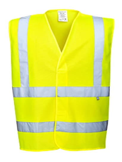 Biz flame hi vis retardant treated vest portwest fr75