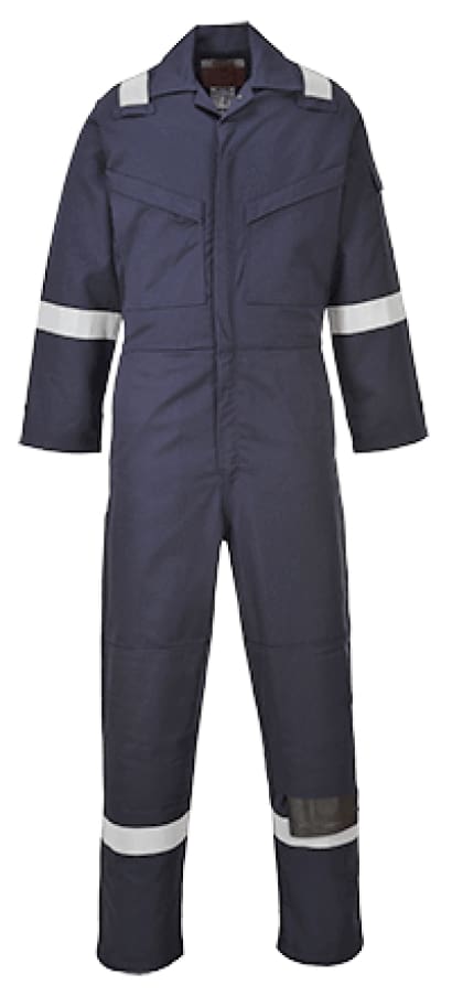 Bizflame aberdeen flame retardant coverall offshore hi vis - portwest ff50