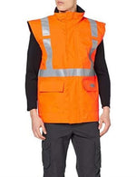 Bizflame anti static hi viz ris 3279 flame retardant bodywarmer gilet fras- s776