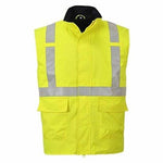 Bizflame anti static hi viz ris 3279 flame retardant bodywarmer gilet fras- s776