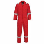 Bizflame flame retardant lightweight anti static hi viz coverall 280g fras - fr28