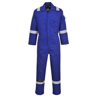 Bizflame flame retardant lightweight anti static hi viz coverall 280g fras - fr28