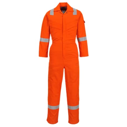 Bizflame flame retardant lightweight anti static hi viz coverall 280g fras - fr28