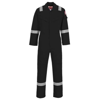 Bizflame flame retardant lightweight anti static hi viz coverall 280g fras - fr28