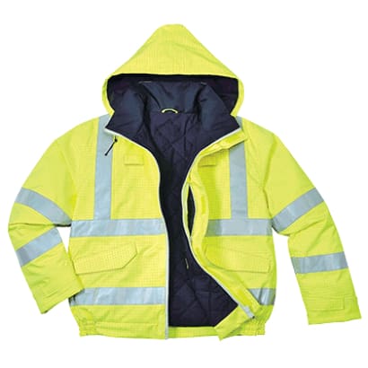 Bizflame fras hi vis flame retardant anti static waterproof bomber jacket - s773