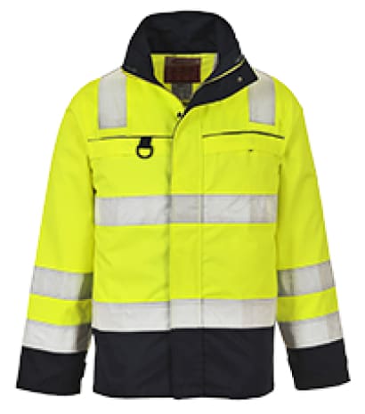 Bizflame hi-vis flame retardant anti static arc multinorm jacket portwest fr61