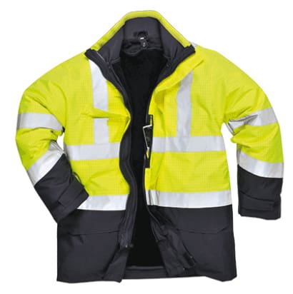 Bizflame hi-vis flame retardant anti static waterproof multi protection jacket - s779