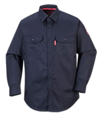 Bizflame inherent arc and anti static flame retardant shirt portwest fr89