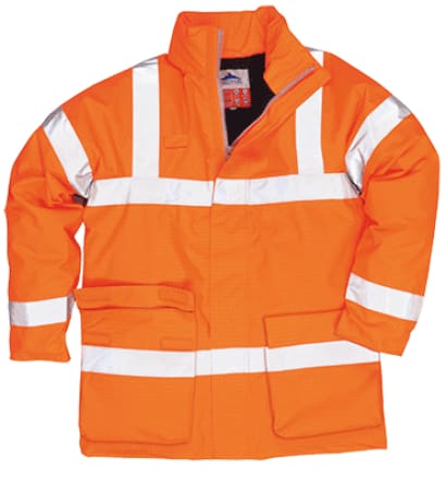 Bizflame waterproof hi-vis antistatic flame retardant jacket ris 3279 -s778