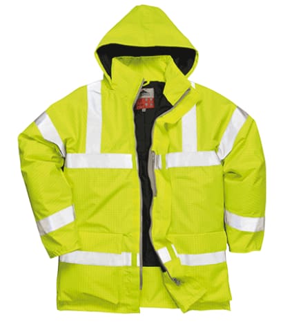 Bizflame waterproof hi-vis antistatic flame retardant jacket ris 3279 -s778