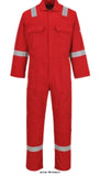 Red Bizweld Flame Retardant Overall Classic Coverall Boiler Suit FR - Portwest BZ506 Boilersuits & Onepieces Portwest Active-Workwear The Bizweld Classic Coverall offers visible protection to the wearer. Clever design features include flame resistant reflective tape on the shoulders, sleeves and legs, the option to insert knee pads when needed, ample storage space and a rule pocket.
