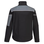 Black/grey pw3 breathable windproof softshell work jacket 3 layer -pw378