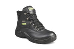 Black waterproof safety hiker work boots steel toe & midsole 3 to 13 ss812sm