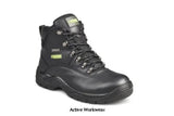 Black waterproof safety work boots steel toe & midsole ss812sm apache