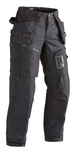 Blaklader 1500 waterproof softshell work trousers nail pockets knee pad- 2517