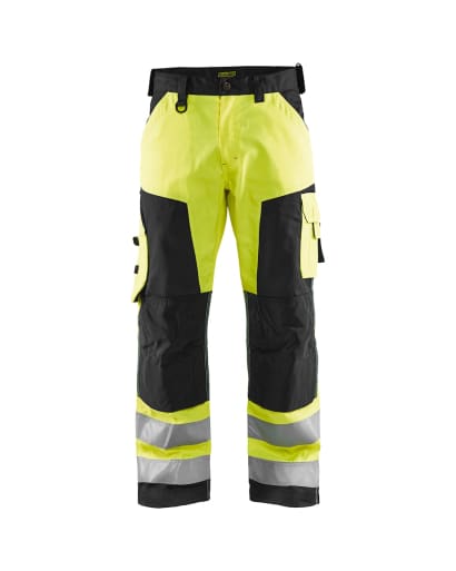 Blaklader 15660hi vis class 2 lightweight work trousers with knee protection