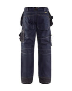 Blaklader denim loose fit work trousers with knee pad and nail pockets x1500 15001140