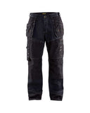 Blaklader denim loose fit work trousers with knee pad and nail pockets x1500 15001140