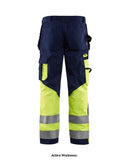 Blaklader Hi Vis Class 1 Knee Pad Work Trousers with Nail Pockets -1529 1860 Hi Vis Trousers Active-Workwear Hi-Vis trousers with CORDURA®-reinforcements on the knees for extra durability. These trousers have the right protection and built-in functionality. Rule pocket with an extra pocket. Certified according to EN ISO 20471, class 1 protective clothing with high visibility. Main material 65% polyester, 35% cotton, twill, 300gHigh visibility Trousers Craftsman, Driver, Road & construction worker