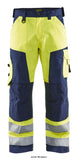 Blaklader 15660hi vis class 2 lightweight work trousers with knee protection