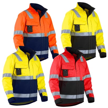 Blaklader hi visibility water repellent lightweight safety work jacket ris 3279 - 4064