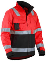 Blaklader hi visibility water repellent lightweight safety work jacket ris 3279 - 4064