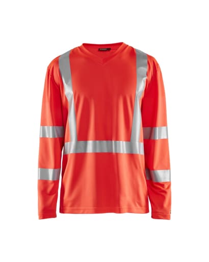 Blaklader high visibility v-neck long sleeve t-shirt - 3383