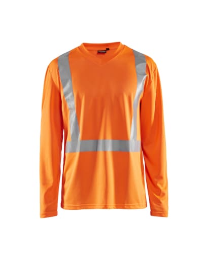 Blaklader high visibility v-neck long sleeve t-shirt - 3383