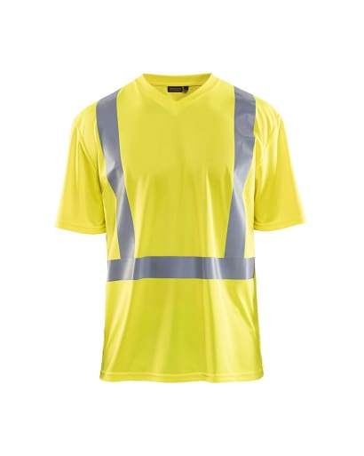 Blaklader high visibility v-neck work t-shirt - 3382 uv certified