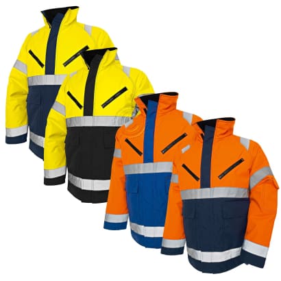 Blaklader high visibility winter quilt lined jacket - wind waterproof & breathable