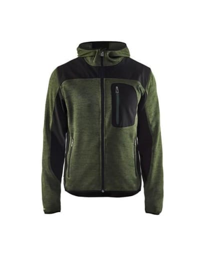 Blaklader knitted soft shell hybrid hooded jacket-4930