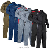 Blaklader Work Industry Overalls Boilersuit (PolyCotton) - 6054 1800 Boilersuits & Onepieces Active-Workwear Blaklader Industry Polycotton Overall with details and bar tacks in contrast colour. Adjustable cuffs and elastic waist. Bellow and stretch panel in the back for better mobility. Main material 65% polyester, 35% cotton, twill, 240 g/m² Wash Industry wash, EN 
