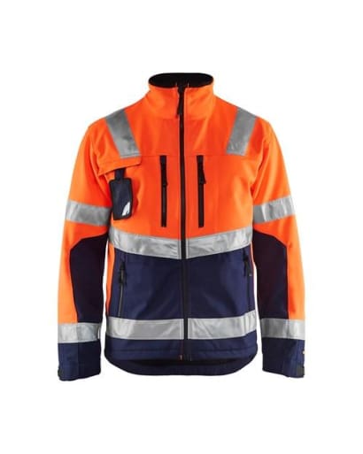 Blaklader workwear high visibility 3 layer softshell jacket - class 2 reflective - 4900