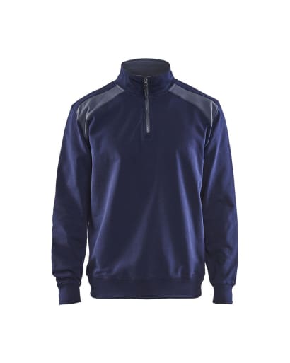 Blaklader workwear uniform half-zip 2-tone cotton sweatshirt profile 3353 - industry collection essential