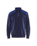 Blaklader workwear uniform half-zip 2-tone cotton sweatshirt profile 3353 - industry collection essential