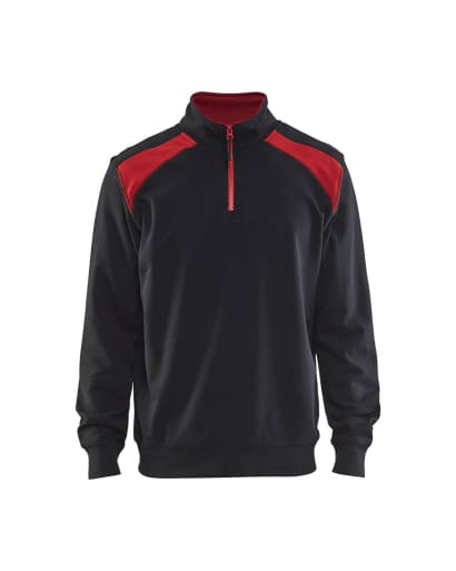 Blaklader workwear uniform half-zip 2-tone cotton sweatshirt profile 3353 - industry collection essential