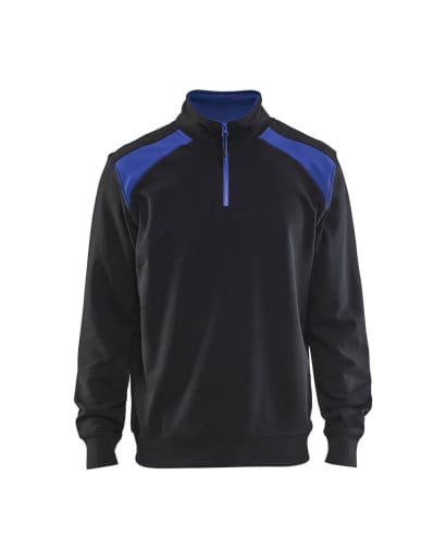 Blaklader workwear uniform half-zip 2-tone cotton sweatshirt profile 3353 - industry collection essential