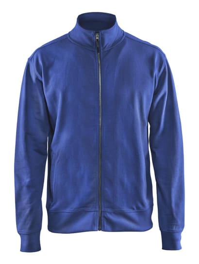 Blaklader workwear zip-up cotton sweatshirt with ribbed hem and cuffs - 3371