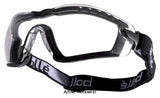 Bolle Cobra Safety Glasses/Googles With Foam Seal - Bocobfspsi Eye Protection Active-Workwear PC Clear, anti-scratch, anti-fog lens Conforms to EN 166 1.B 3 T and EN 170 Ultra low profile goggle with soft foam seal Wide adjustable strap Non slip nose bridge 180° panoramic field of view.This version of the Cobra combines the comfort of an eyeshield with the fit and seal of a goggle. Supplied with a micro fibre pouch