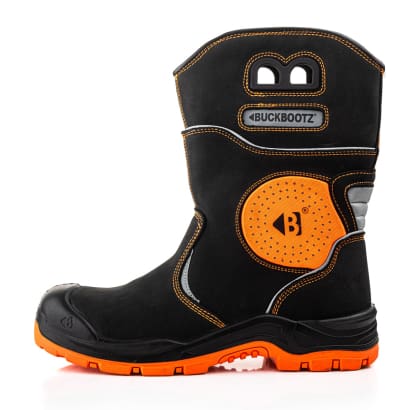 Bviz 5 buckzviz rigger boot in black and orange