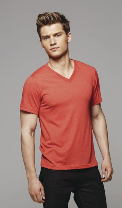 Canvas triblend v-neck tee-ca3415